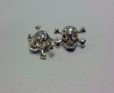 Brinco de caveiras + strass